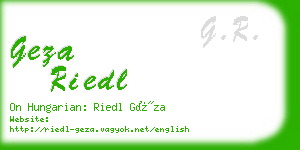 geza riedl business card